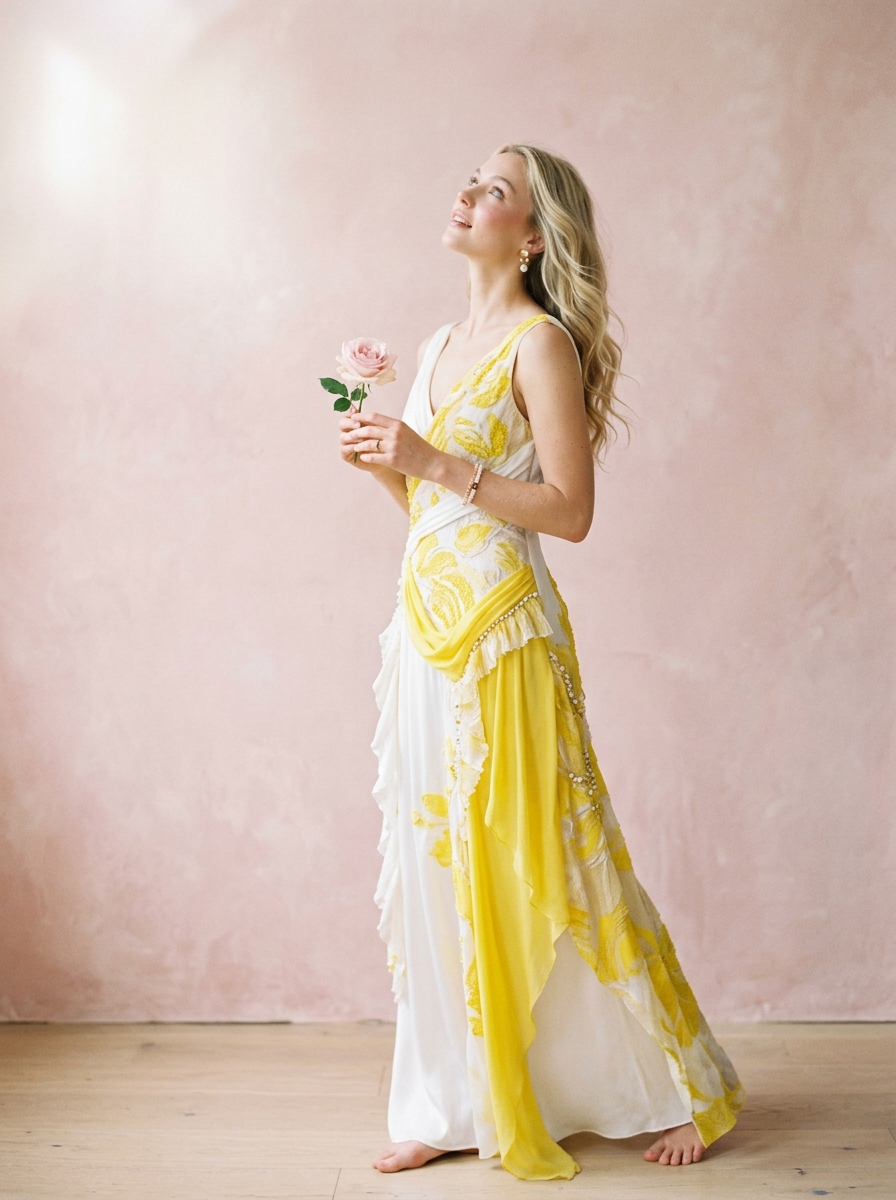Model with Pink Blossom