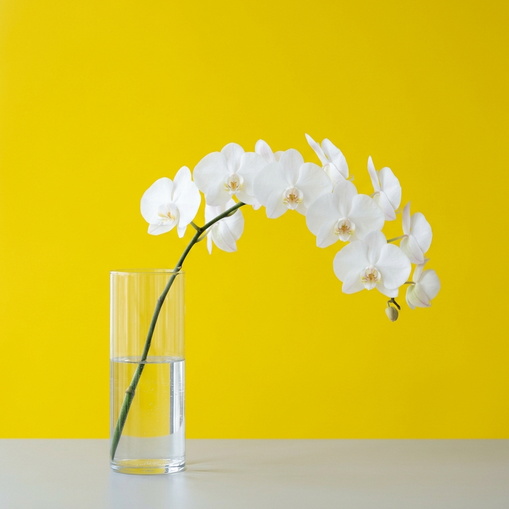 White Orchid Stem